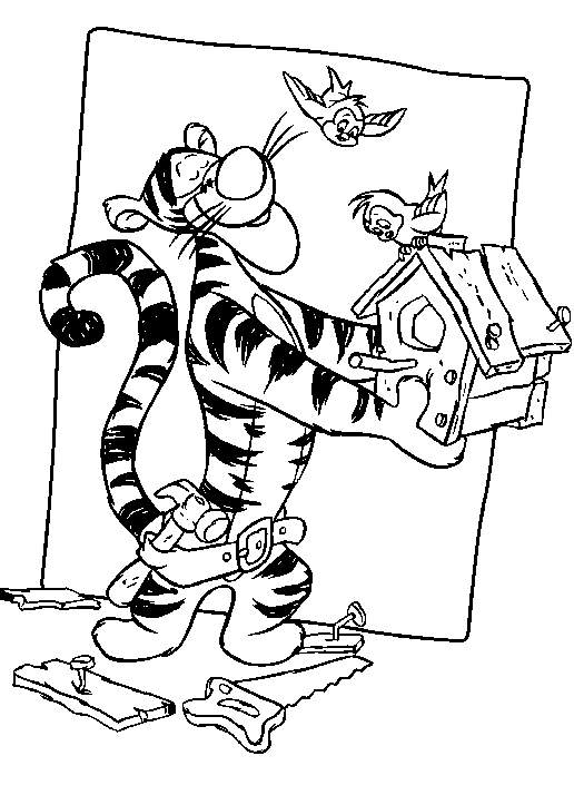 Plansa de colorat cu Winnie de Pooh 69 67